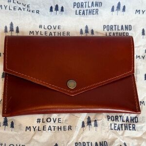 Large Envelope Pouch Wallet Cowboy Sunset Portland Leather Goods NEW